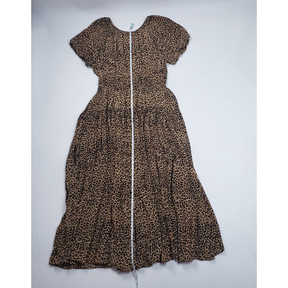 J.Crew Elena Puff-Sleeve Dress in Leopard Crepe de Chine Women's Size Small NWT - Picture 5 of 16